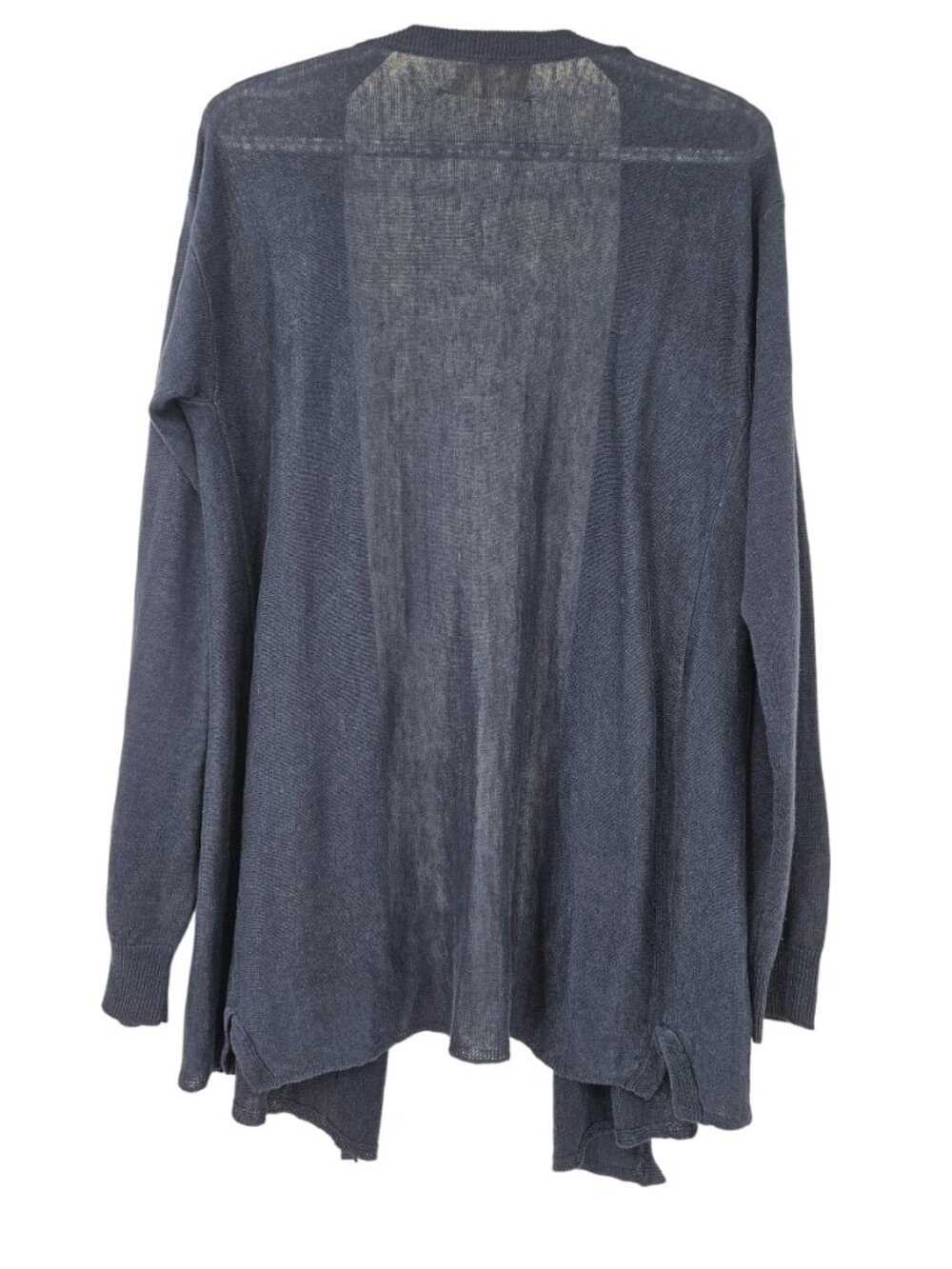 Sita Murt Open Front Waterfall Cardigan Navy Blue Women's 42 U.S. L Minimalist - Picture 2 of 12